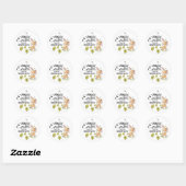 Pasen Konijn Persoonlijk  Ronde Sticker (Vel)
