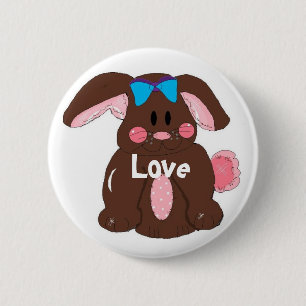 Pasen Konijn Tijd Ronde Button 5,7 Cm