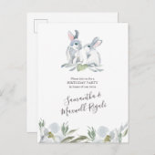 Pasen Konijn Verjaardag Uitnodiging Briefkaart (Voorkant / Achterkant)