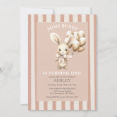 Pasen konijn wat konijn eerste verjaardag kaart (Voorkant)