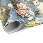 Pasen  konijnenlentepatroon cadeaupapier (Rol Hoek)