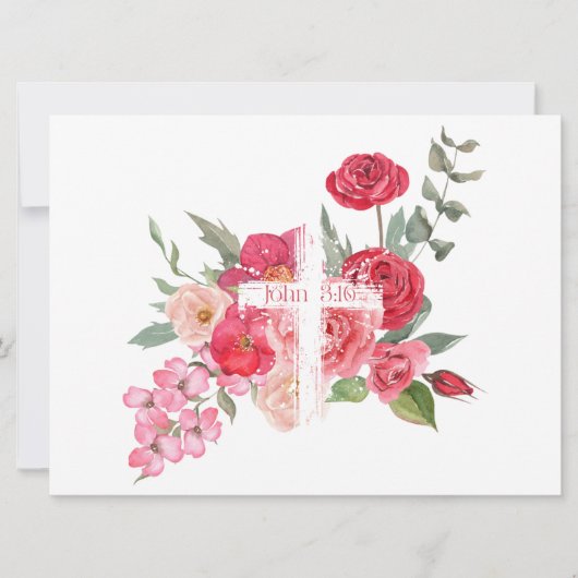 Pasen/Kruis/John3:16/Jezus Feestdagenkaart (Voorkant)