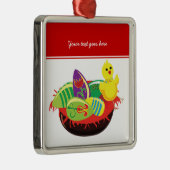 Pasen kuiken en eieren aangepaste ornament (Rechts)