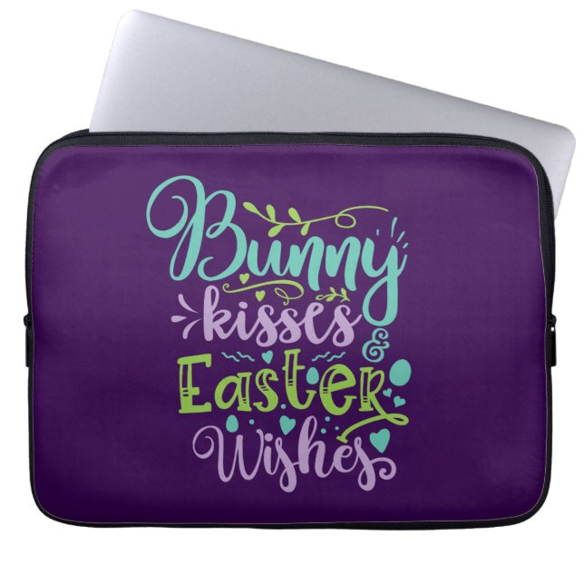Pasen kus wensen  laptop sleeve (Voorkant)