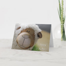 Pasen - Kute Sheep "Happy Easter" Alle grootten Feestdagen Kaart