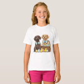 Pasen Labrador Retriever Honden T-shirt (Voorkant volledig)