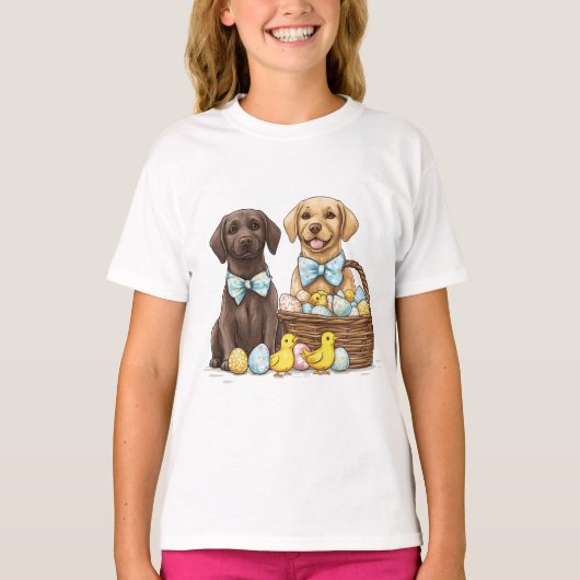 Pasen Labrador Retriever Honden T-shirt (Voorkant)