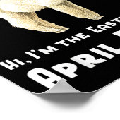 Pasen Lama Grappig 1 April Grappen Pasen Konijn T- Poster (Hoek)