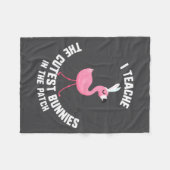 Pasen Leer Cute Konijnen Patch Illustratie Fleece Deken (Voorkant (Horizontaal))