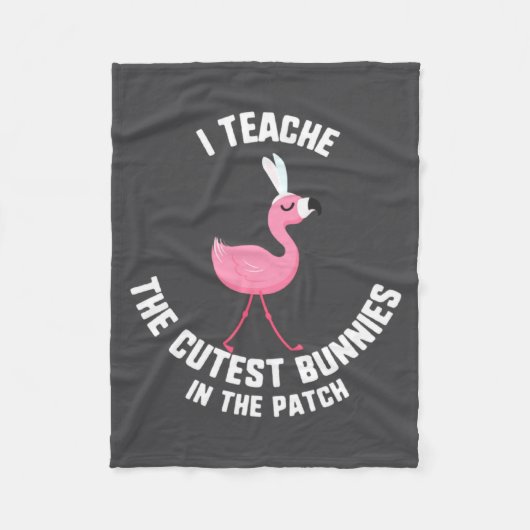 Pasen Leer Cute Konijnen Patch Illustratie Fleece Deken (Voorkant)