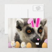 Pasen Lemur Feestdagenkaart (Voorkant / Achterkant)