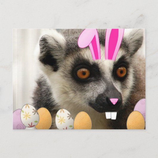 Pasen Lemur Feestdagenkaart (Voorkant)