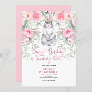 Pasen, Lente, Meisje 1st Invite, Een Bunny is Eén Kaart