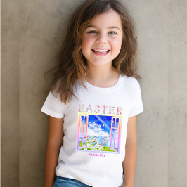 Pasen Lente Weide Venster Gepersonaliseerd T-shirt