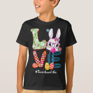 Pasen Leraar Leven Konijn Pasen T-shirt