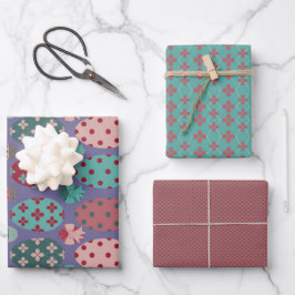 Pasen - Lichaam-positieve Bunniesector Inpakpapier Vel