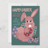 Pasen - Lichaamspositieve Bunny - Chocolade Lover Feestdagenkaart (Voorkant)