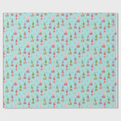 Pasen licht blauw cadeaupapier (Vlak)