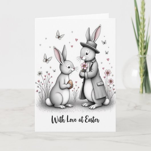 Pasen Liefde Boeket Cadeaubon Kaart (Voorkant)