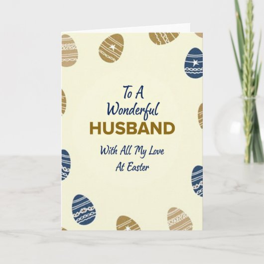 Pasen Liefde Echtgenoot Wenskaart Kaart (Voorkant)