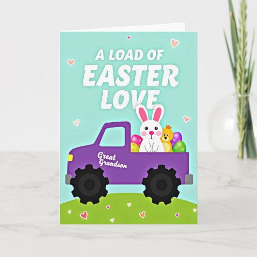 Pasen Liefde Kleinzoon Vrachtwagen Kaart (Voorkant)