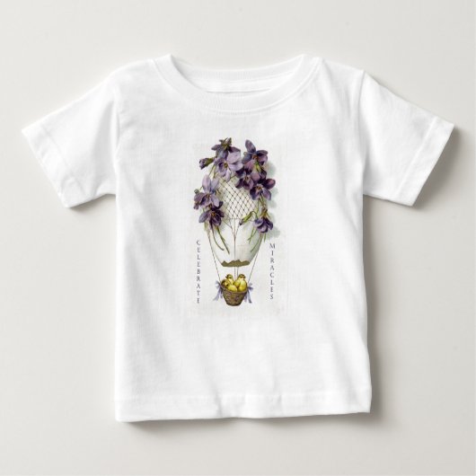 Pasen Lilies Ballon  Baby Shirt (Voorkant)