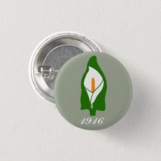 Pasen Lily Badge Ronde Button 3,2 Cm (Voorkant /achterkant)