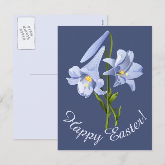 Pasen Lily Bouquet Feestdagenkaart (Voorkant / Achterkant)