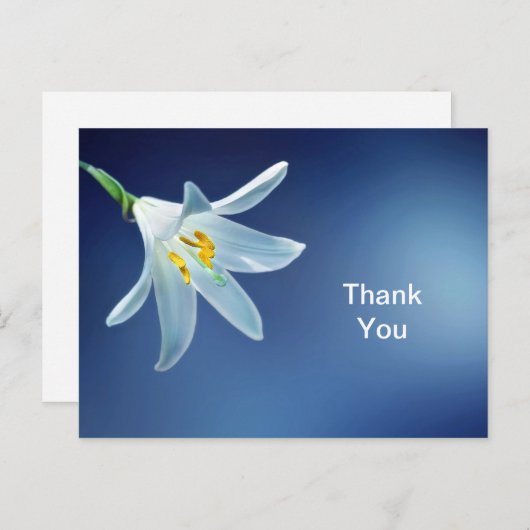 Pasen Lily Dank je Briefkaart (Voorkant / Achterkant)