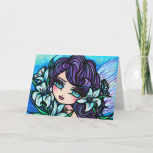 Pasen Lily Fairy Fantasy Art Card van Hannah Lynn Kaart