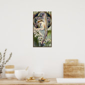  Pasen Lily Flowers en Victoriaans Angel Poster (Keuken)