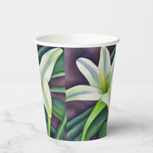 Pasen Lily Papieren Bekers (Achterkant)