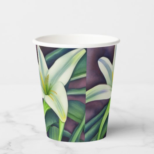 Pasen Lily Papieren Bekers (Voorkant)