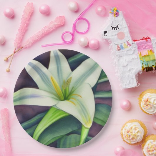 Pasen Lily Papieren Bordje (Feest)