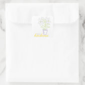 Pasen Lily Vierkante Sticker (Tas)