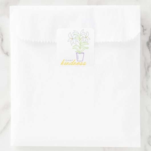 Pasen Lily Vierkante Sticker (Tas)