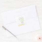 Pasen Lily Vierkante Sticker (Envelop)