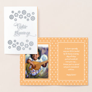 Pasen. Little African American Angel Folie Kaarten