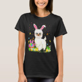 Pasen Llama Bunny Egg Hunting Llama Paaszondag T-shirt (Voorkant)