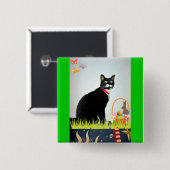 Pasen Lucy Vierkante Button 5,1 Cm (Voorkant /achterkant)