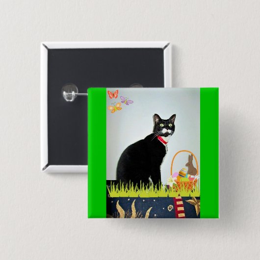 Pasen Lucy Vierkante Button 5,1 Cm (Voorkant /achterkant)