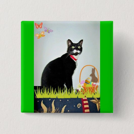 Pasen Lucy Vierkante Button 5,1 Cm (Voorkant)