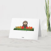 Pasen Luiaard & Eieren Gelukkig Pasen Feestdagen Kaart (Achterkant)