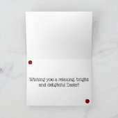 Pasen Luiaard & Eieren Gelukkig Pasen Feestdagen Kaart (Binnen)