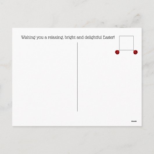 Pasen Luiaard & Eieren Prettig Pasen Feestdagenkaart (Achterkant)