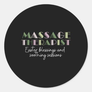 Pasen Magiër Therapeut Schattige Magiër Konijn Gel Ronde Sticker