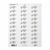 Pasen Mand Retouradres Etiket (Full Sheet)