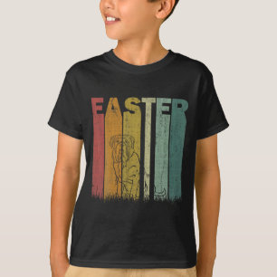 Pasen Mastiff Hond Retro Grafisch Grappig Pasen T-shirt