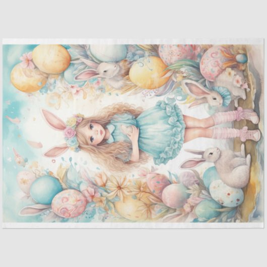 Pasen Meisje 2 Decoupage Papier (Voorkant)