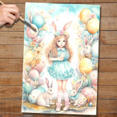 Pasen Meisje 2 Decoupage Papier